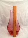 Rose Colored Art Glass Crystal Vase, Vintage, Heav