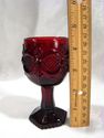 Set of Three Ruby Red Claret Glasses, Cordials, Av