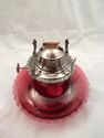 Cranberry Glass Oil Lamp, Operable, Excellent Cond