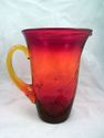 Large Exceptional Amberina Blenko Crackle Glass Pi