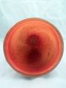 Large Hand-Made Art Glass Vase, Cased Orange, Spac