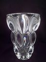 Large Sevres French Crystal Vase, Marked, Sticker,