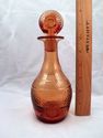 Pairpoint Amber Diamond Quilted Sunburst Decanter 