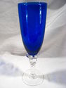 Set of Eight Colored Art Glass Champagne Flutes