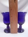 Collection of 7 Cobalt Blue Swirled Pattern Goblet