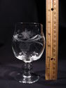 Cut Crystal Wine Ewer and Set of Six Wine Glasses,