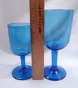 Collection of 13 Footed Goblets, Blue, Green, Mexi