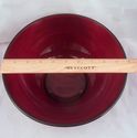 Exceptional Large French Ruby Red Glass Bowl, 10" 