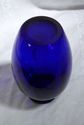 Cobalt Blue Vase, Art Glass, Hand Blown, Clear Han