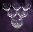 Rare Vintage Set of Six Tiffin Cut Crystal Red Win