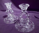 Pair of Vintage Cambridge Elegant Glass Keyhole Ca