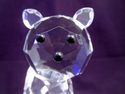 Large Crystal Figurine Sitting Cat, Faceted Crysta