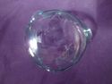 Glass Napkin Vase, Bowl, Art Glass, Very Light Gre