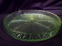 Vaseline Glass Serving Tray, Unusual, Large, Heavy