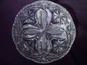 Cut Crystal Bowl, 9.25" Diameter, Flowers, Cross-H