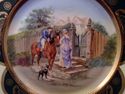 Rare Cabinet Porcelain Plate "Courting Scene" Unkn