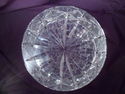 Large Cut Crystal Corset Vase, Diamond and Fan Pat