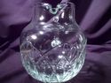 Large Handmade Cut Crystal Pitcher, Beautiful Shap