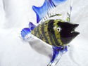 Large Murano Fish Figurine, Art Glass, Mutli-Color