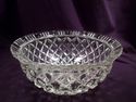 Vintage Large Centerpiece Crystal Glass Bowl, Quil