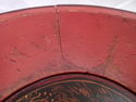 Red Lacquer Wooden Chinese Bowl, Tear Shaped, Chun