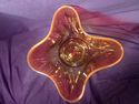 Circa 1950 Vase, Amberina Large Art Glass, Hand-Bl