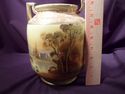 Nippon Porcelain Hand Painted Vase, Gilded, Handle