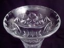 Vintage Footed Cut Crystal Vase, Cross-Hatch, Fan,