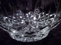 Cut Crystal Vase, Scalloped Rim, Crosshatch & Fan 