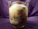 Nippon Porcelain Hand Painted Vase, Gilded, Handle