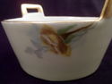 Antique Limoges France Porcelain Butter Tub, Separ