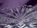 Cut Crystal Bowl, 9.25" Diameter, Flowers, Cross-H