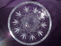 Large Cut Crystal Corset Vase, Diamond and Fan Pat