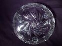 Footed Pressed Glass Fruit Bowl, Buzzstars, Heavy 