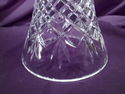 Large Cut Crystal Corset Vase, Diamond and Fan Pat