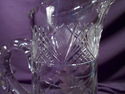 Cut Crystal Pitcher, Jug, Glass, American Brillian