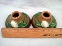 Marked Pair of Roseville Gardenia Candle-Holders, 