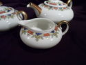 Tea Set, Limoges, Teapot, Sugar, Creamer, Porcelai