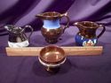 Collection of Lusterware, 3 Creamers, Pitchers, 1 