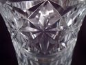 Vintage Footed Cut Crystal Vase, Cross-Hatch, Fan,