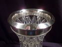 Rare 19th Century German Cut Crystal Vase, .800 Si