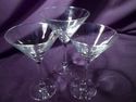 Collection of Three Martini Glasses