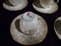 Set of Six Demitasse Cups, Saucers,  T & V Limoges