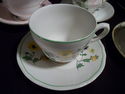 Collection of 7 Cups & Saucer Sets, Bone China, Ma