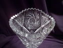 Rare American Brilliant Period Cut Crystal Footed 