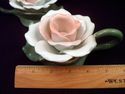 Pair of Ceramic Rose Petal Candleholders, Finger H