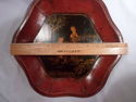 Chinese Red Lacquer Hexagonal Elegant Wooden Bowl,