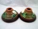 Marked Pair of Roseville Gardenia Candle-Holders, 