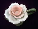 Pair of Ceramic Rose Petal Candleholders, Finger H