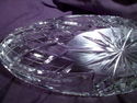 Large Oblong Cut Crystal Bowl, Intaglio Floral Dec